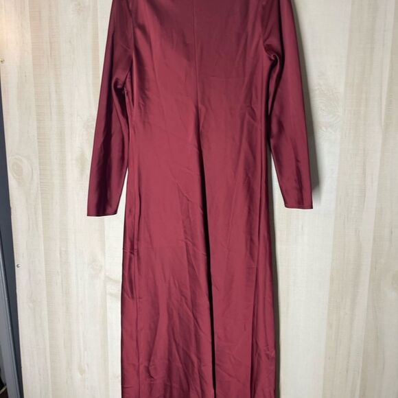 Soft Surroundings Solange Satin Cabernet dress new with tags size 10 cowl neck‎ - Picture 15 of 16